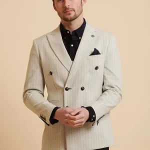 Marc Darcy - Colbert Grant Stone Pinstripe Double Breasted