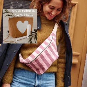 Bananentas  Bubbelroze + TIJDELIJKE ACTIE GRATIS TOILETTAS