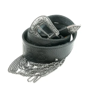 Neva leather chain belt