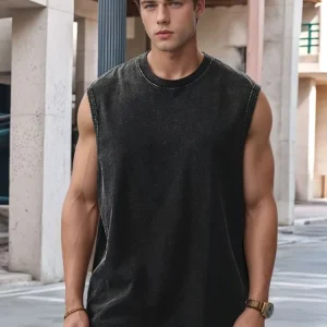 Mouwloos Shirt Heren Oversized