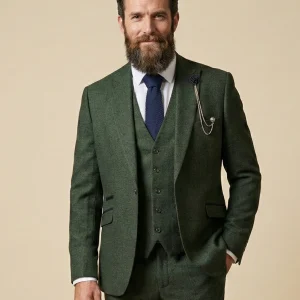 Heren kostuum Olive green - Cavani Caridi