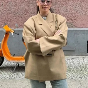 Oversized Blazer Dames Beige