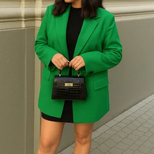 Oversized Blazer Dames Groen