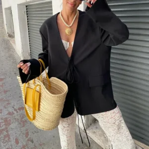 Oversized Blazer Dames Zwart