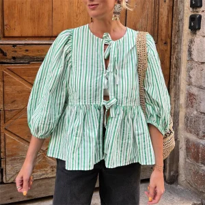 Oversized Blouse Dames Korte Mouw