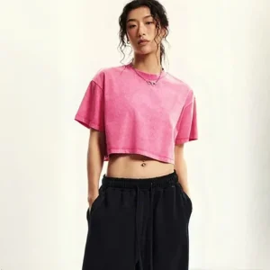 Oversized Cropped T-Shirt Dames