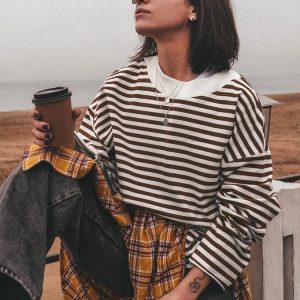 Oversized Gestreept Shirt Dames