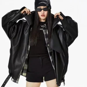 Oversized Leren Jas Dames