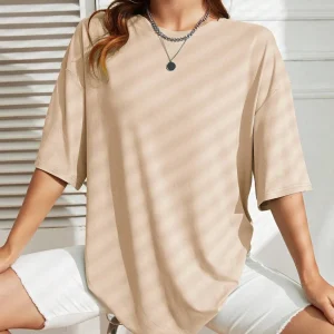 Oversized Shirt Dames Beige