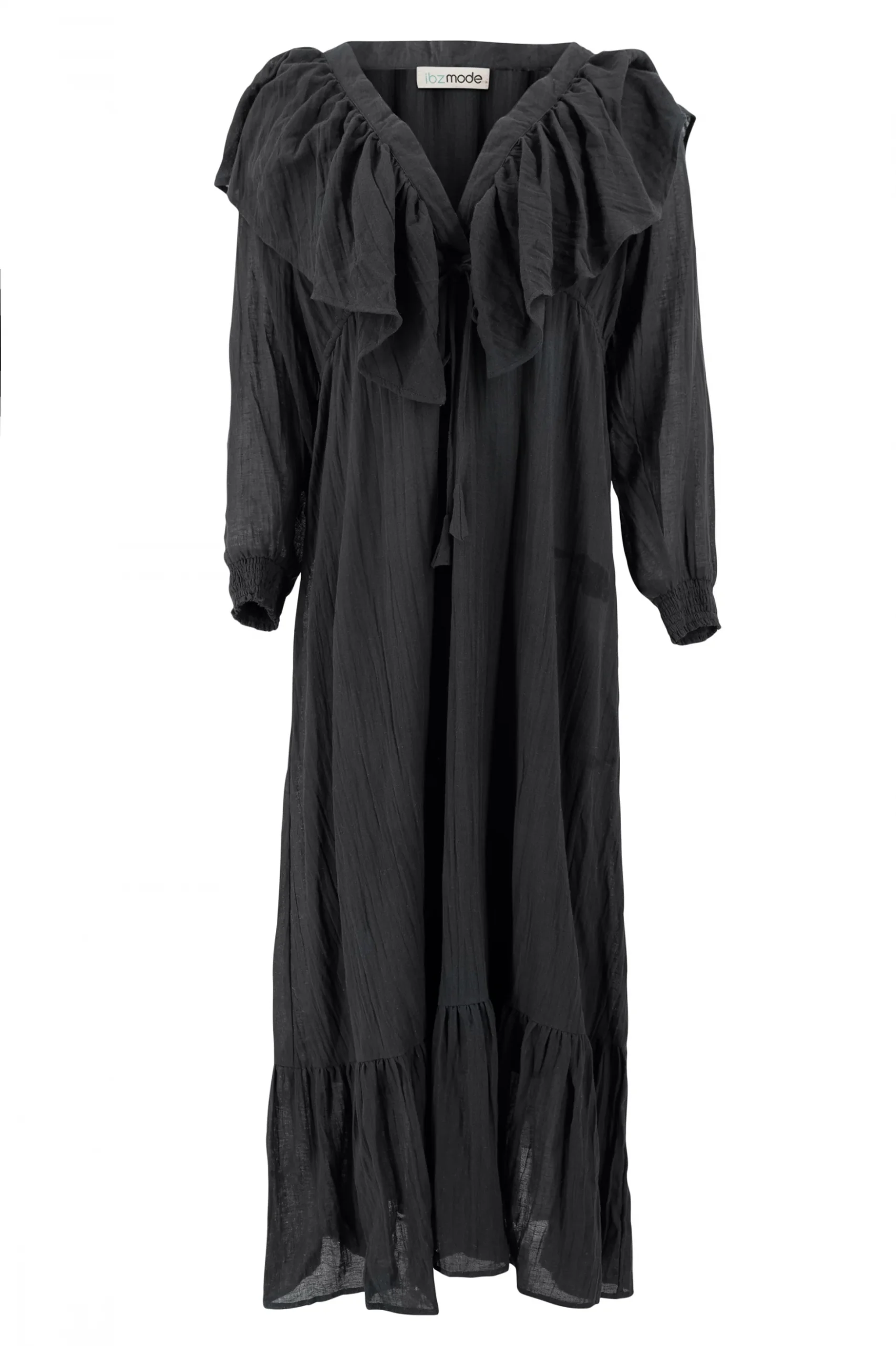 Long Dress Ruffle Sparkle Black - Afbeelding 5