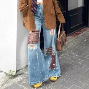 Patchwork Jeans Dames