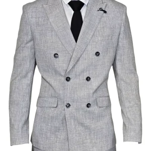 2-delig pak - double breasted grey heren kostuum - Cavani Tokyo grey suit 2pc