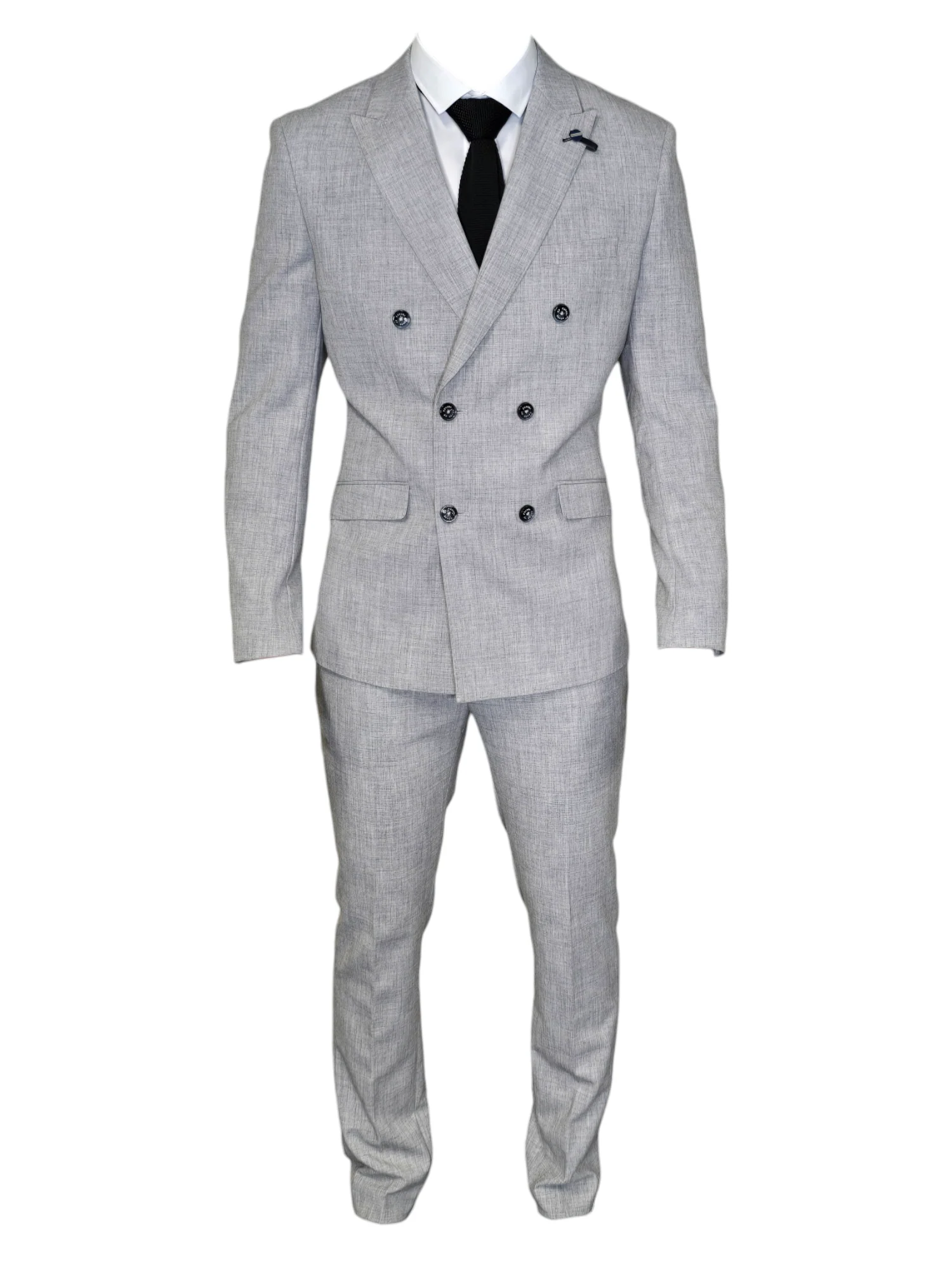 2-delig pak - double breasted grey heren kostuum - Cavani Tokyo grey suit 2pc - Afbeelding 3