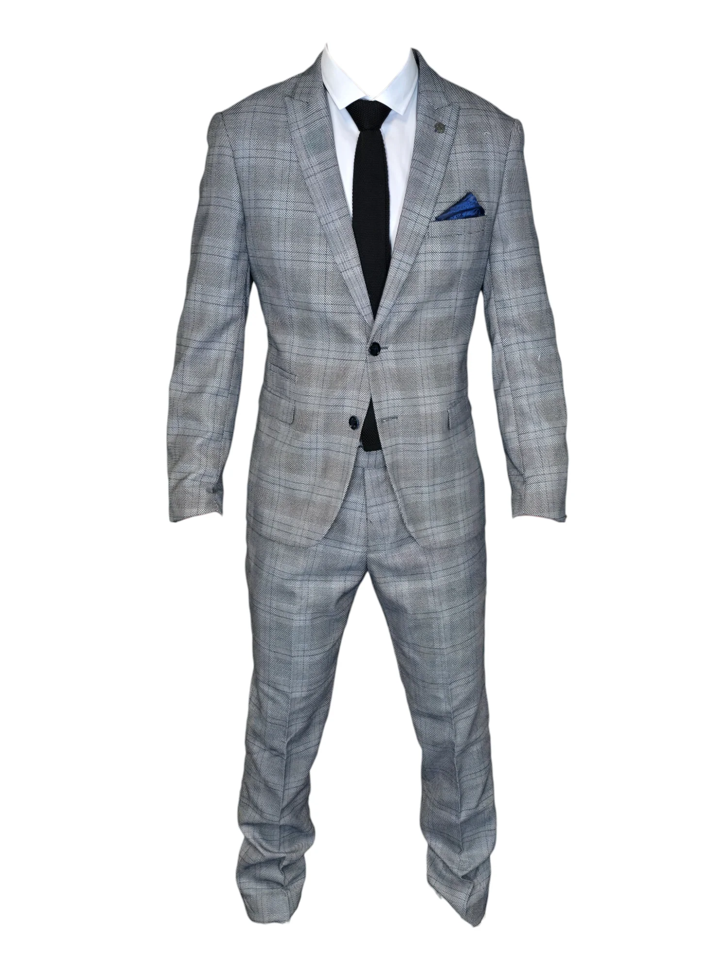 2-delig pak - heren kostuum grijs - check Jerry grey suit 2pc - Afbeelding 3