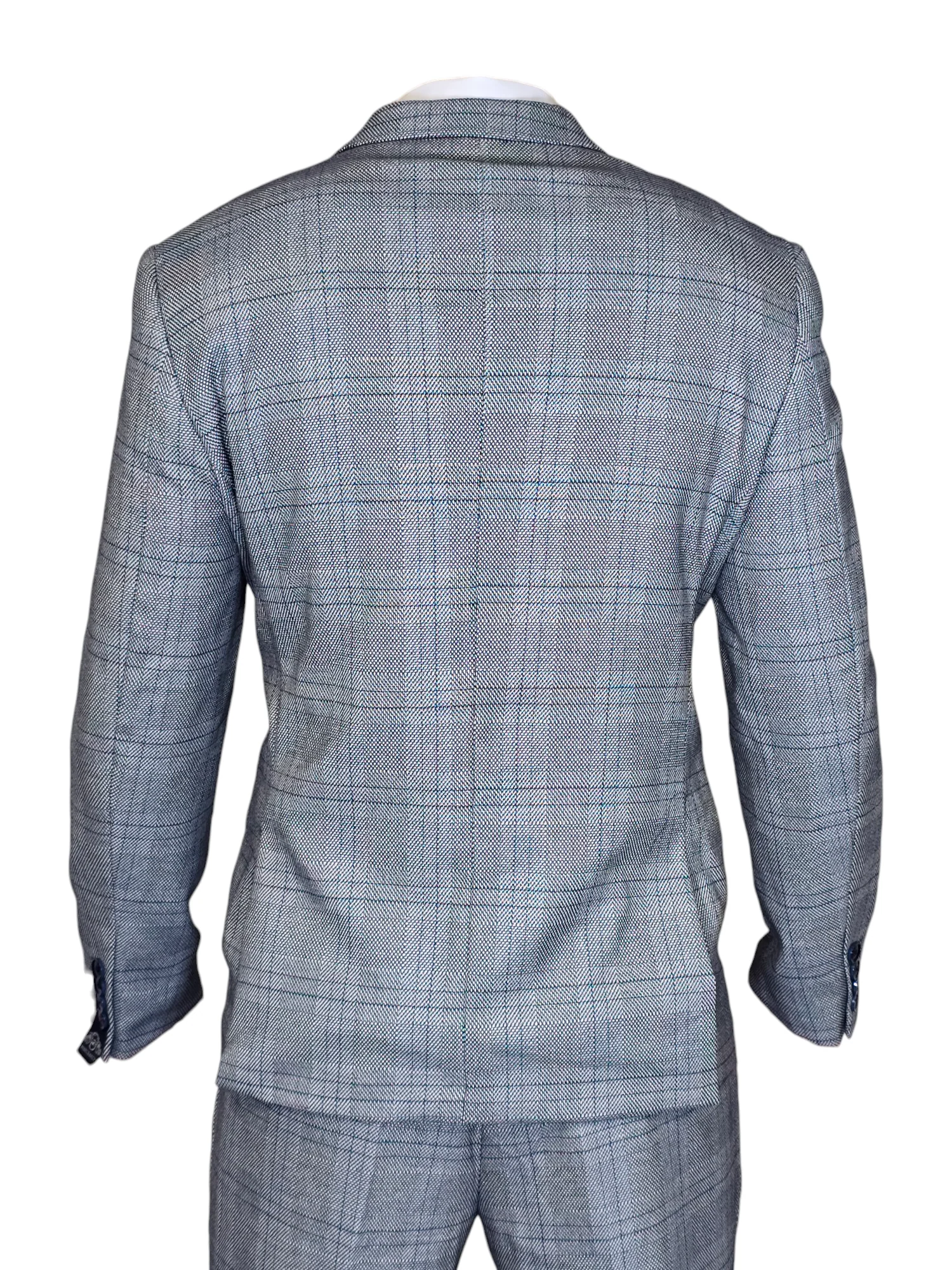 2-delig pak - heren kostuum grijs - check Jerry grey suit 2pc - Afbeelding 5