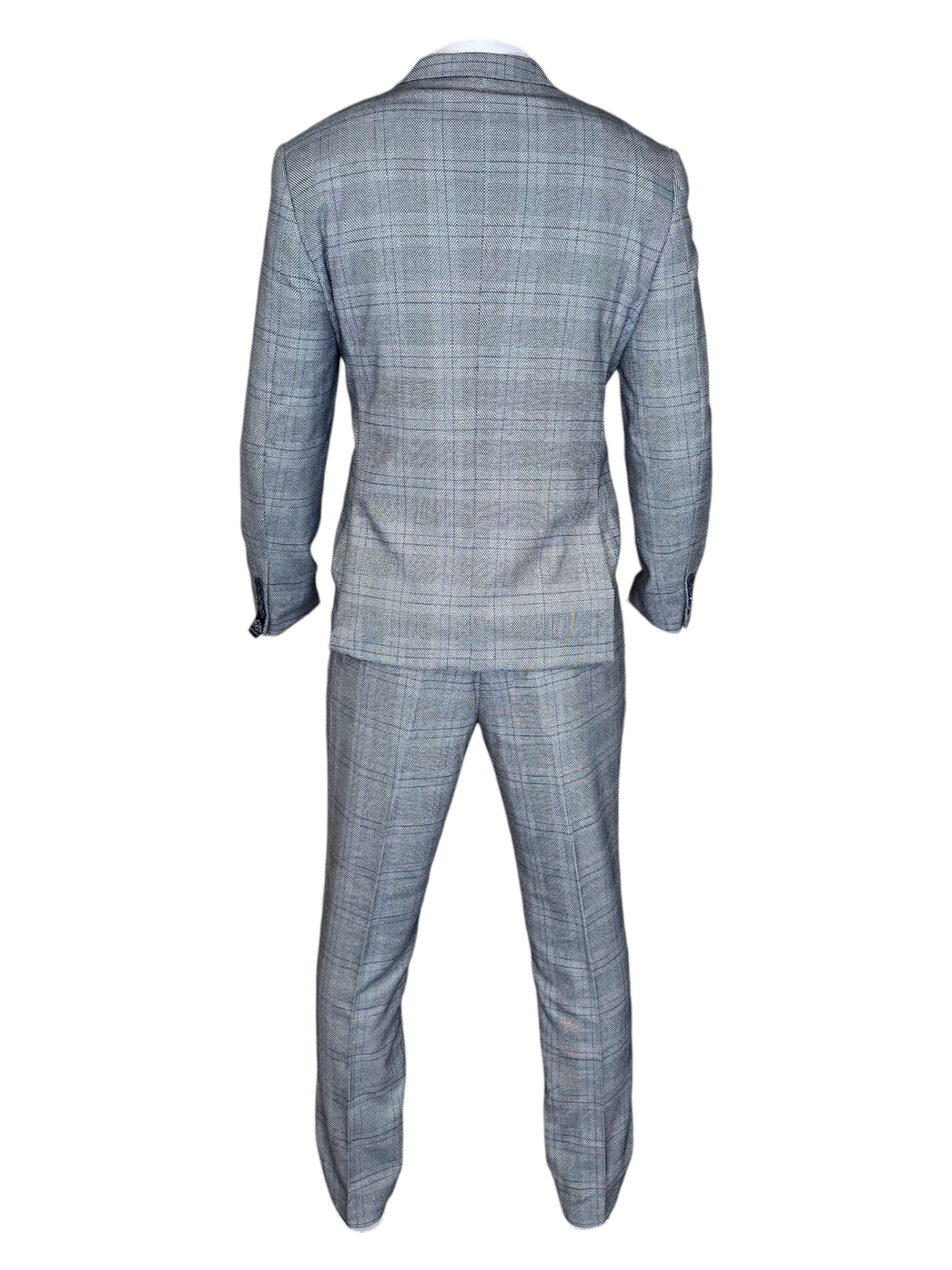 2-delig pak - heren kostuum grijs - check Jerry grey suit 2pc - Afbeelding 4