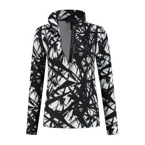 Dames Pully Graphic - Zwart/Wit