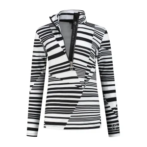 Dames Pully Stripes - Zwart/Wit