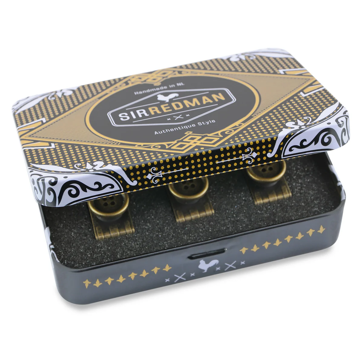 Bretels set losse knoopjes antiek messing - Afbeelding 4