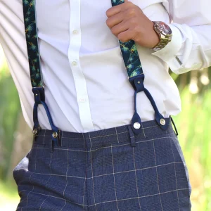 Bretels set losse knoopjes antiek zilver