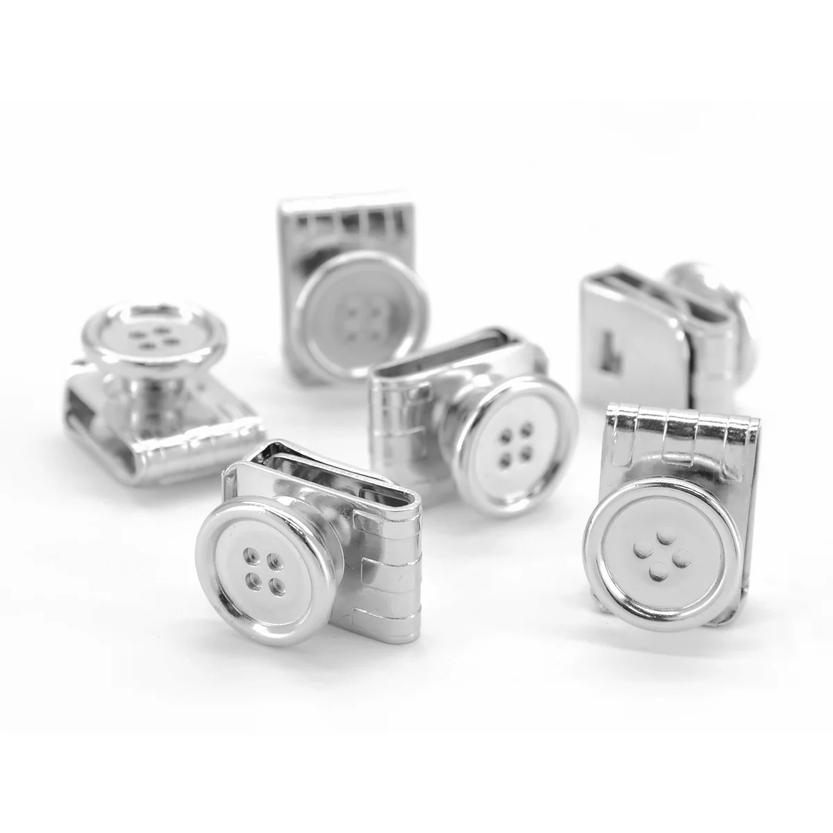 Bretels set losse knoopjes verzilverd - Afbeelding 3