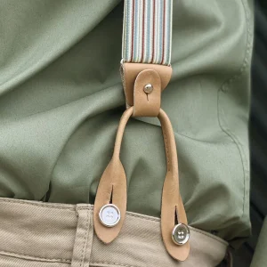 Bretels set losse knoopjes verzilverd