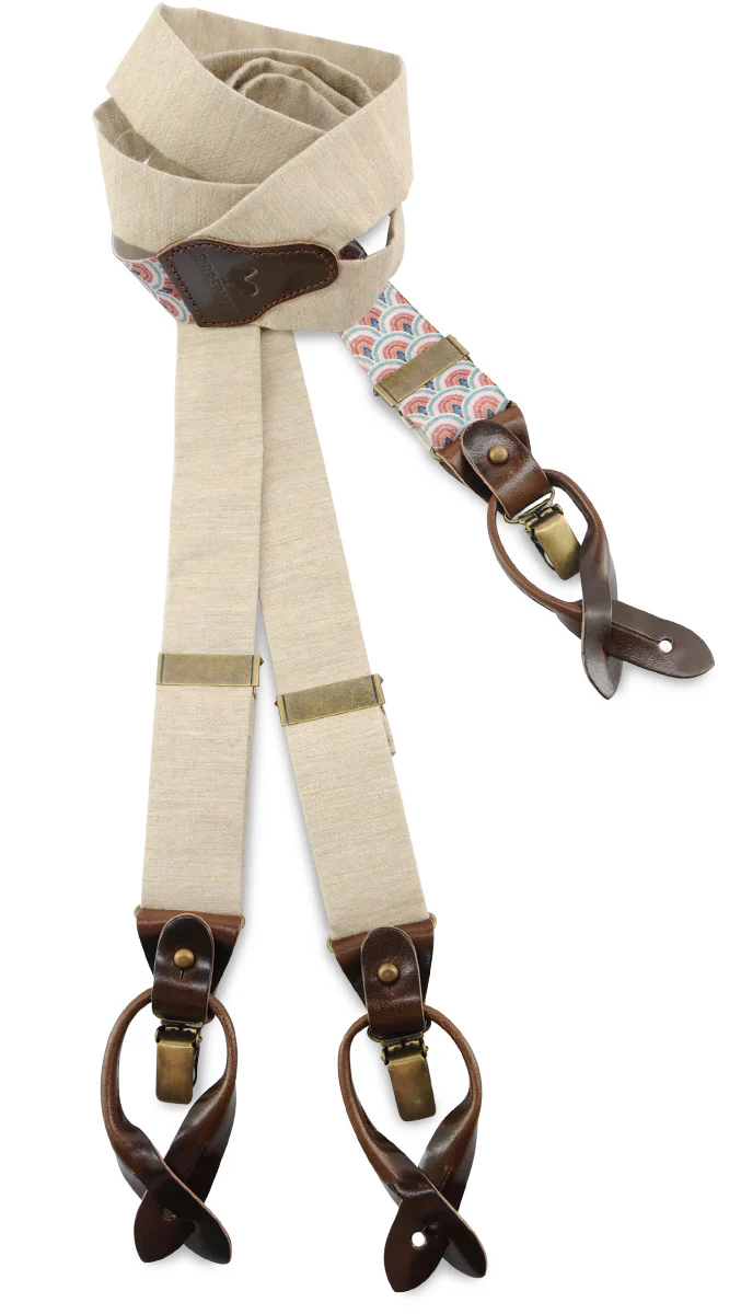 Bretels Gentleman Set Festa Fortuna sabbia - Afbeelding 3