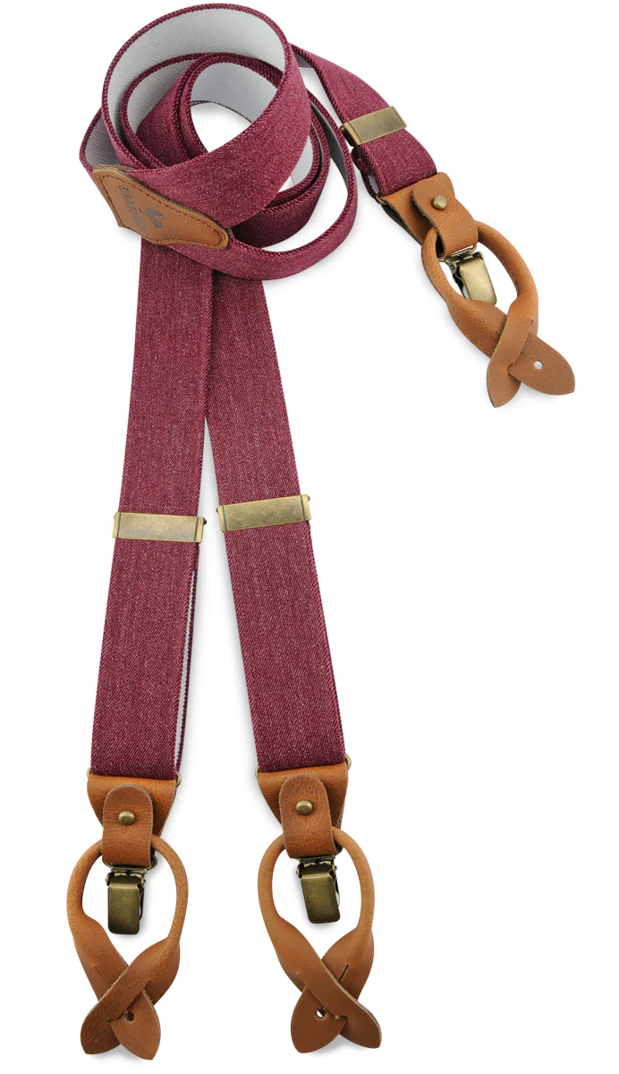 Bretels Classic Luxe Denim Urban bordeaux - Afbeelding 2