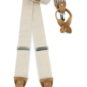 Luxe bretels handgemaakt - Sposo Stiloso Beige