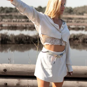 Seth cropped blouse Beige