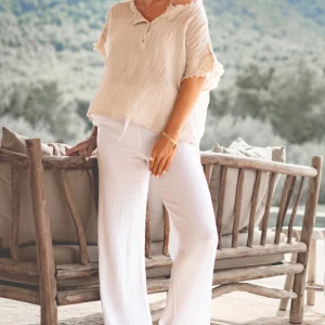 Pantalon Zora Linen White