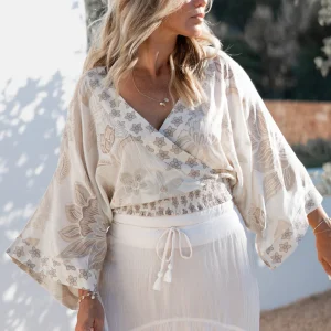 Top Zoia Flower Ivory