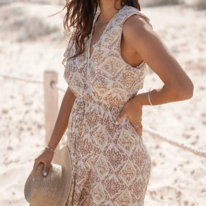 Maxi Dress Tess Su Natural print
