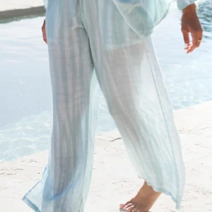 Pantalon Mega Beach Mint with white