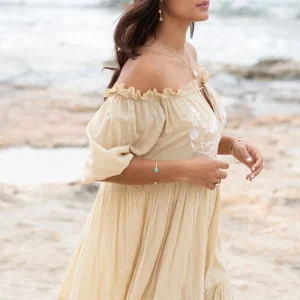 Dress Peralta Bordado Sand