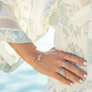 Single Bracelet Seastar Amazonite Silver/Aqua