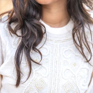 Blouse Flor Elegancia Ecru