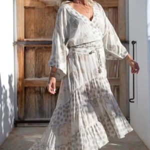 Gypsy Skirt Charlota Ivory print