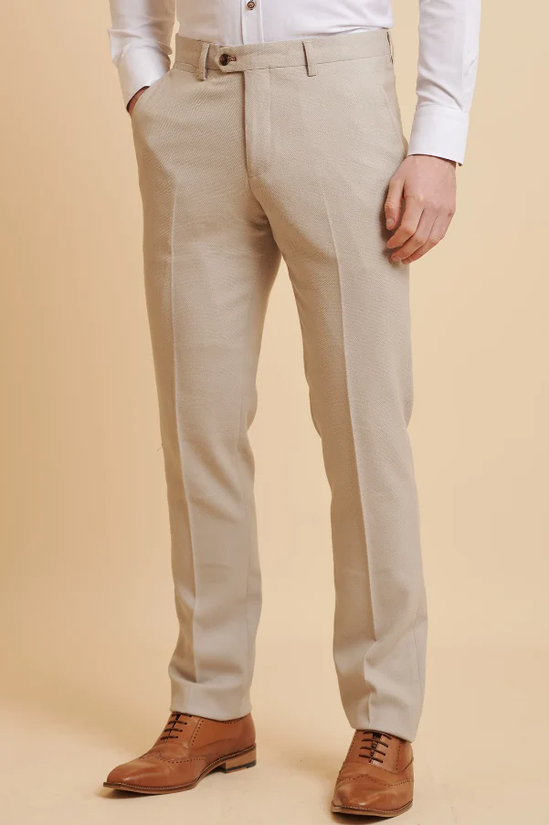 2-delig pak - Stone Double Breasted Heren kostuum - Marc Darcy HM5 Stone suit - Afbeelding 8