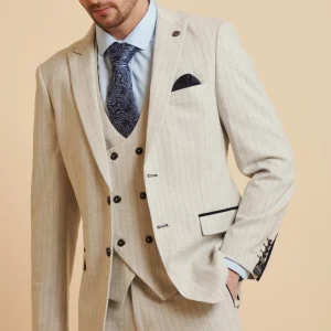 3-delig Stone Herenpak Pinstripe - Marc Darcy Grant Stone