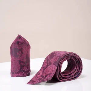 Marc Darcy Gentlemanset Berry Paisley Stropdas & Pochet