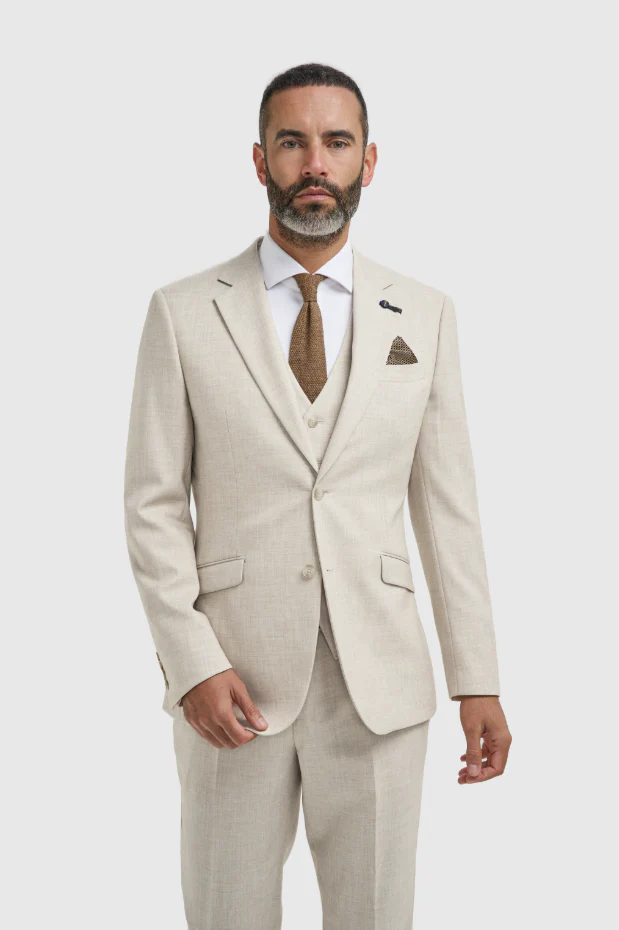 3-delig Beige Herenpak - Cavani Malibu Beige - Afbeelding 2