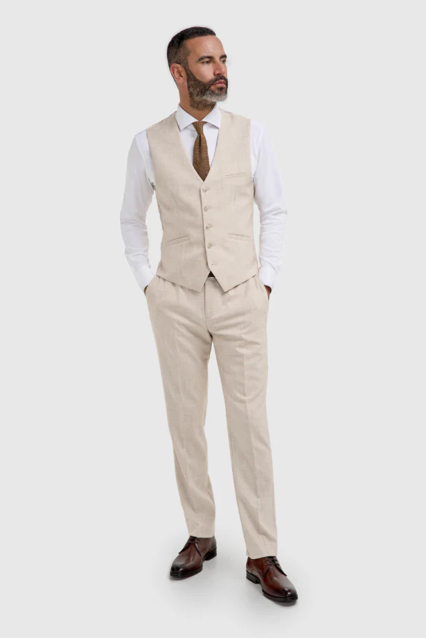 3-delig Beige Herenpak - Cavani Malibu Beige - Afbeelding 6