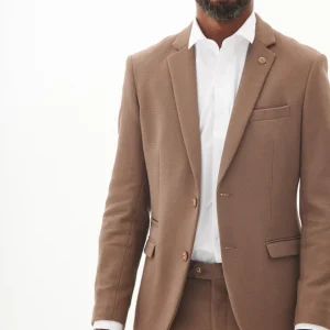 2-delig heren kostuum geruit - Marc Darcy HM5 Tan