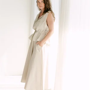SoleaS6 linen skirt | Sand