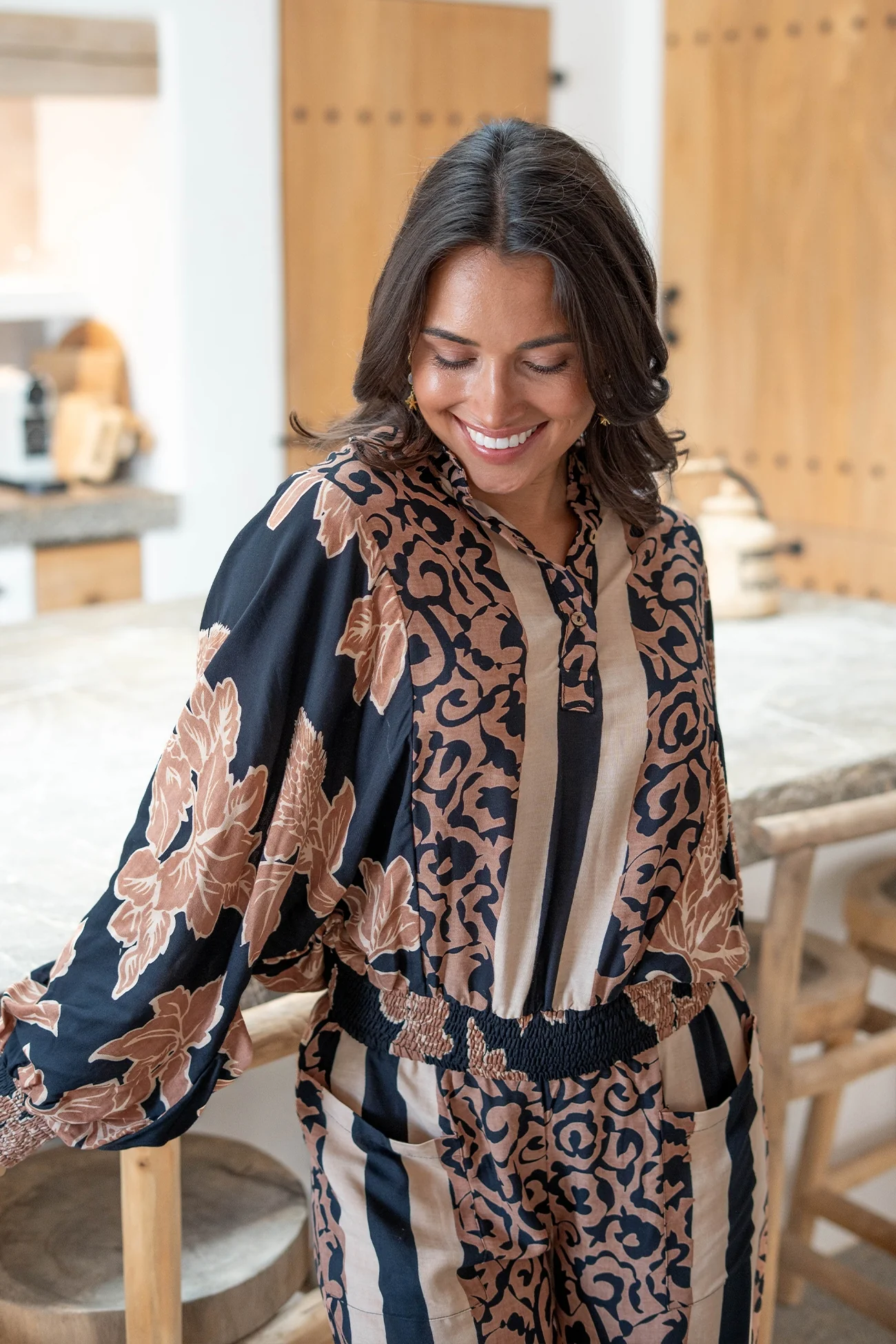 Blouse Briso Linea Black - Afbeelding 7