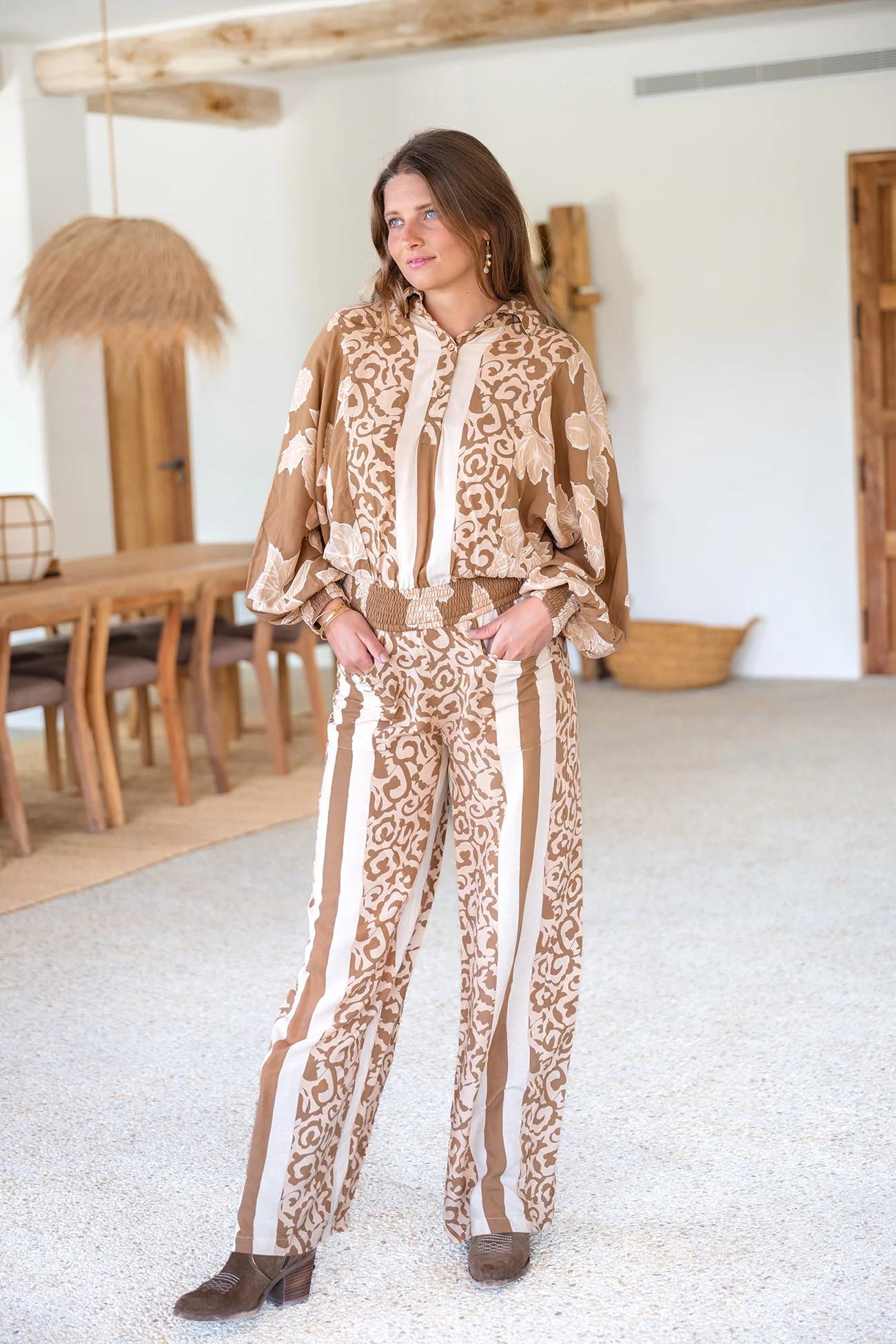 Pantalon Vida Linea Brown - Afbeelding 8