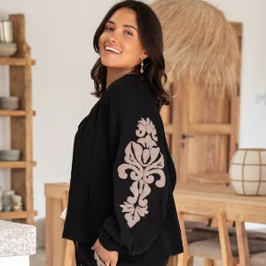 Blouse Plisados Black