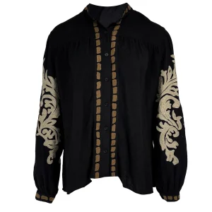 Blouse Jacquard Ornato Black