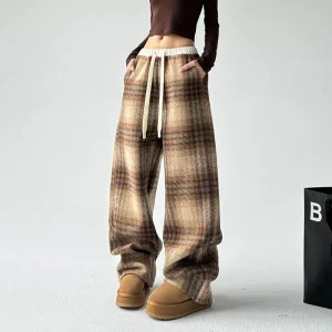 Wijde Broek Dames Camel